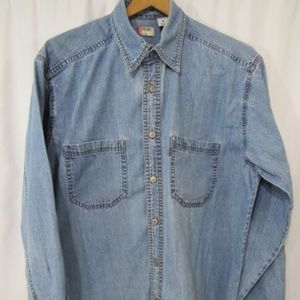 Levis Red Tab‎ Mens Jean Two Chest Pocket Shirt Size M
